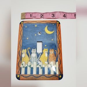 Metal Cat theme light switch cover Deb Strain